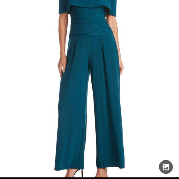 Emerald Ruched Bodice Jumpsuit - Picture 5 of 6